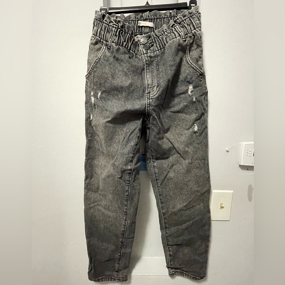 So black acid wash Jean.